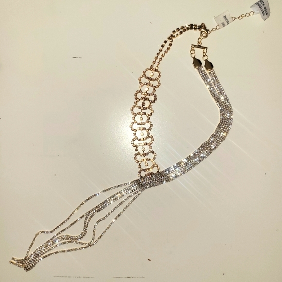 NWT Free People Rhinestone necklace - Picture 1 of 9